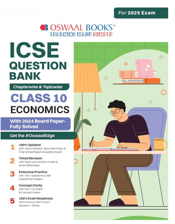 Oswaal ICSE Question Bank SOLVED PAPERS | Class 10 | Economics | For Exam 2024-25